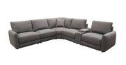 Valle 6-Piece L-Shaped Power Reclining Sectional with Console Mocha - 603400P-SET
