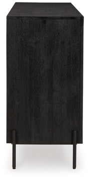 Vallisburg Black/Natural Accent Cabinet - A4000644
