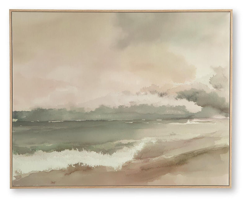 Vallus Blush/Green/Gray Wall Art - A8000524