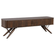 Valna Wood 71-inch TV Stand with Sliding Doors Walnut - 701713