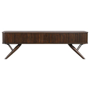 Valna Wood 71-inch TV Stand with Sliding Doors Walnut - 701713