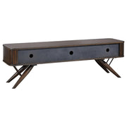 Valna Wood 71-inch TV Stand with Sliding Doors Walnut - 701713