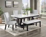 Vance Dove Faux Marble Dining Set - DMV FurnitureDining Room Set