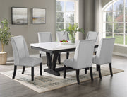 Vance Dove Faux Marble Dining Set - DMV FurnitureDining Room Set