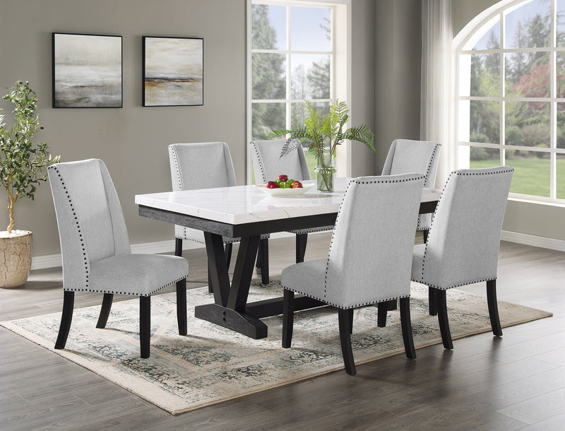 Vance Dove Faux Marble Dining Set - DMV FurnitureDining Room Set