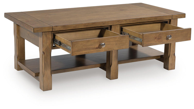 Vandenmore Medium Brown Coffee Table - T539-1
