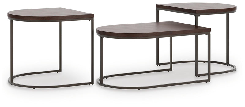 Vanmore Dark Brown Table (Set of 3) - T199-13