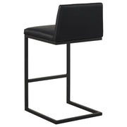 Vardon Genuine Leather Bar Stool Black (Set of 2) - 182226BLK