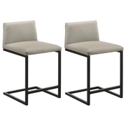 Vardon Genuine Leather Counter Height Chair Tan (Set of 2) - 112229TAN