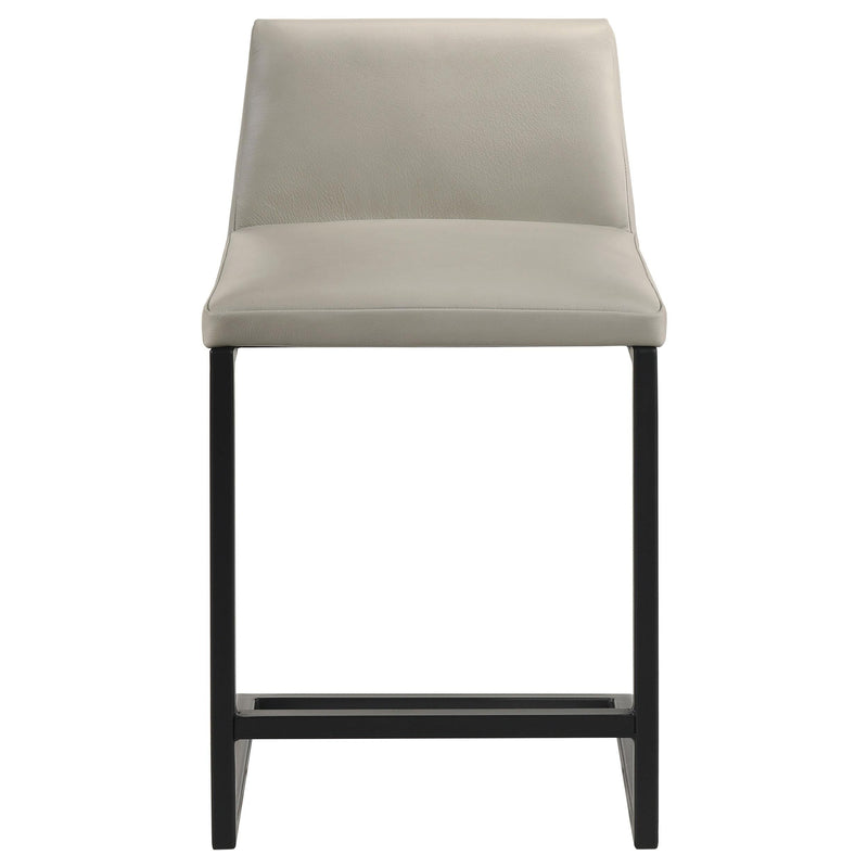 Vardon Genuine Leather Counter Height Chair Tan (Set of 2) - 112229TAN