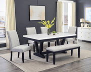 Varley Dove Genuine Marble Dining Set - DMV FurnitureDining Room Set