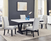 Varley Dove Genuine Marble Dining Set - DMV FurnitureDining Room Set