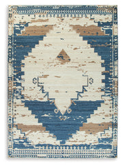 Varnler Blue/Brown/Tan Extra Large Rug - R407130