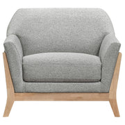 Vaughn 3-piece Fabric Upholstered Flared Arm Sofa Set Grey - 511071-S3