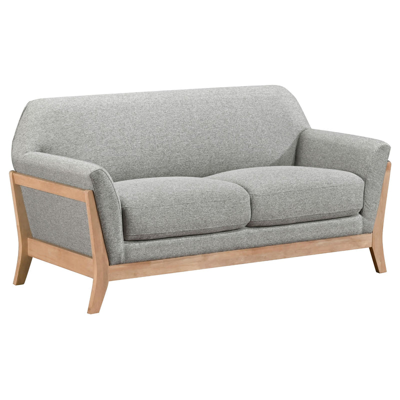 Vaughn 3-piece Fabric Upholstered Flared Arm Sofa Set Grey - 511071-S3