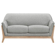 Vaughn 3-piece Fabric Upholstered Flared Arm Sofa Set Grey - 511071-S3