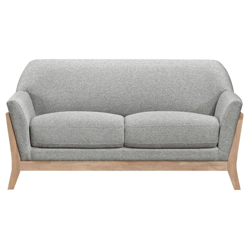 Vaughn 3-piece Fabric Upholstered Flared Arm Sofa Set Grey - 511071-S3