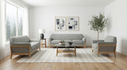 Vaughn Fabric Upholstered Flared Arm Loveseat Grey - 511072