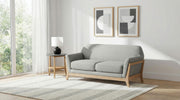 Vaughn Fabric Upholstered Flared Arm Loveseat Grey - 511072