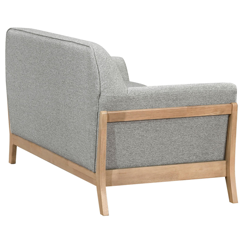 Vaughn Fabric Upholstered Flared Arm Loveseat Grey - 511072