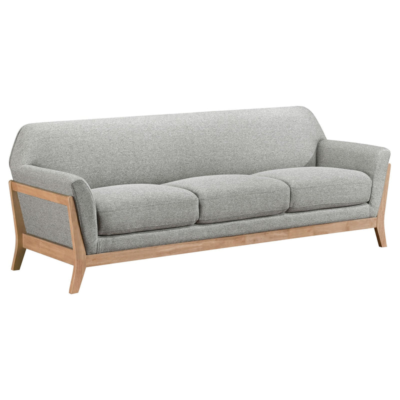 Vaughn Fabric Upholstered Flared Arm Sofa Grey - 511071