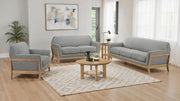 Vaughn Fabric Upholstered Flared Arm Sofa Grey - 511071