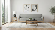 Vaughn Fabric Upholstered Flared Arm Sofa Grey - 511071