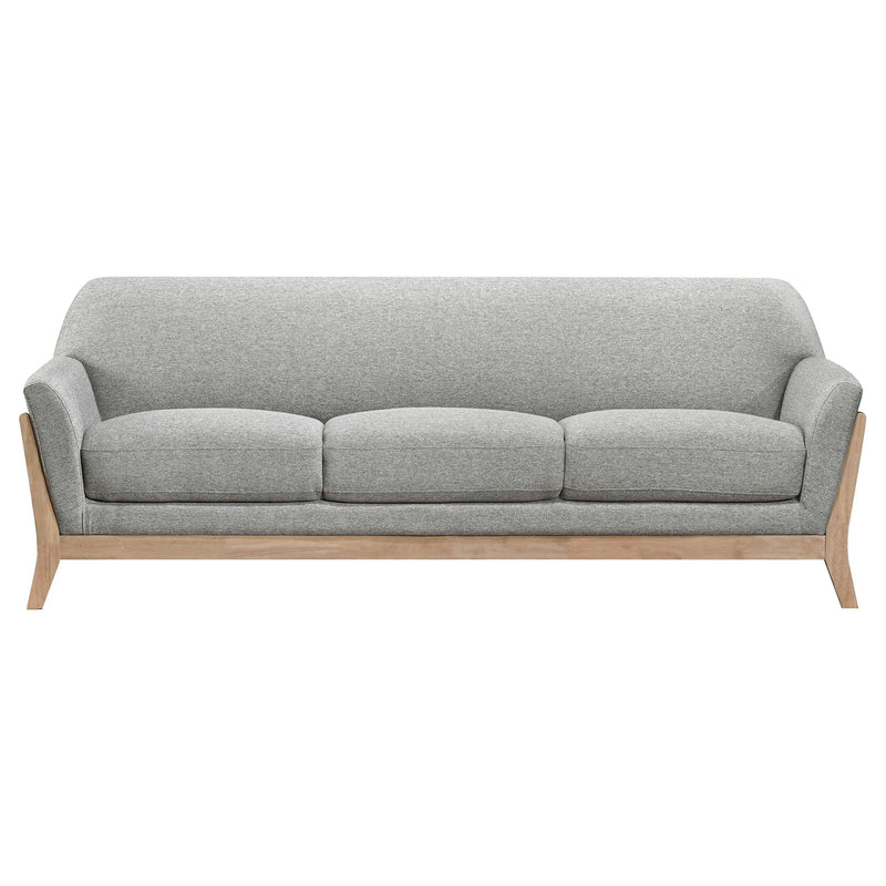 Vaughn Fabric Upholstered Flared Arm Sofa Grey - 511071
