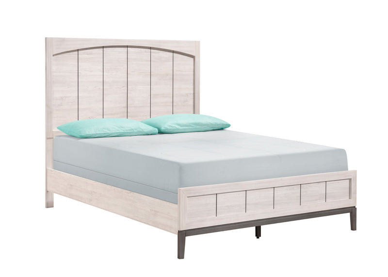 Veda Chalk King Panel Bed - DMV FurnitureKing Bed