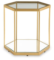 Veerwick Gold Finish Accent Coffee Table - A4000661