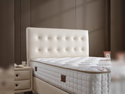 Vella Storage Bed With Headboard Beige - Twin in Beige - 110-VEL-BEIVYN-100-SB