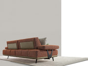 Venedik Convertible 4 Seat Sofa in Brick - 200-ELI-VEN-LS-12-4