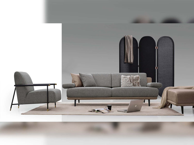 Venedik Convertible 4 Seat Sofa in Brick - 200-ELI-VEN-LS-12-4
