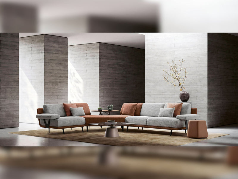 Venedik Sectional Sofa in Grey-Brick - 200-ELI-VEN-CB01-03-P9-07-S