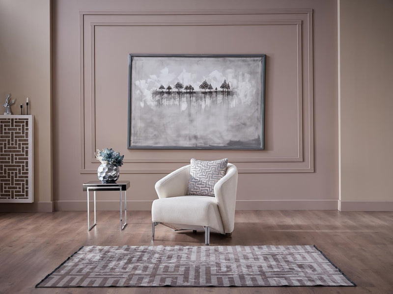 Venice Accent Chair (Merit Cream) Chrome Leg - DMV FurnitureLiving Room Chair