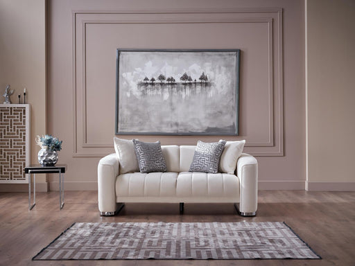 Venice S Love Seat (Merit Cream) Chrome Leg - DMV FurnitureLoveseat