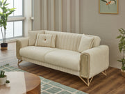 Venta Convertible Loveseat in Cream - 200-SIM-VEN-CALVE03-2