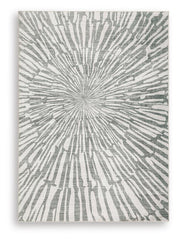 Verland Gray/White Washable 5' x 7' Area Rug - R407432