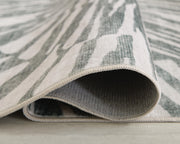 Verland Gray/White Washable 7'6" x 9'6" Area Rug - R407431