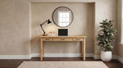 Vermes 55-inch 3-drawer Writing Desk with Power Outlet Light Ash - 802061