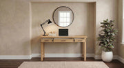 Vermes 55-inch 3-drawer Writing Desk with Power Outlet Light Ash - 802061