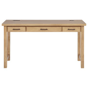 Vermes 55-inch 3-drawer Writing Desk with Power Outlet Light Ash - 802061