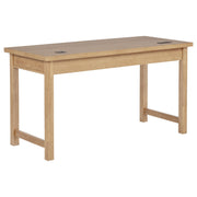 Vermes 55-inch 3-drawer Writing Desk with Power Outlet Light Ash - 802061