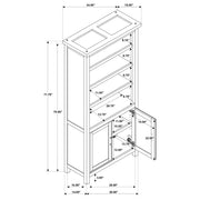 Vermes 72-inch 2-door Home Office Cabinet Bookcase Light Ash - 802063