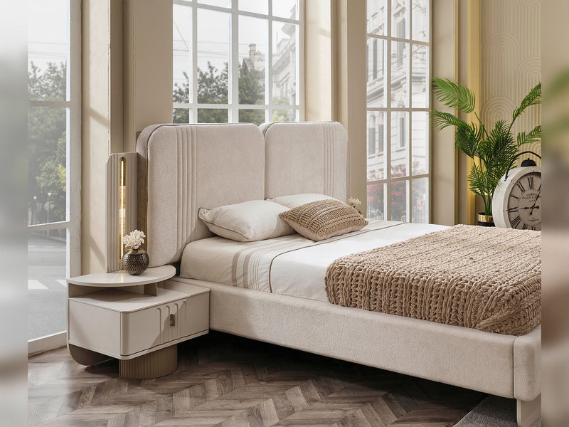 Verona Bedroom (Queen Frame With Headboard & Dresser With Mirror & 2 Nightstand) - 200-MAX-VER-150-QB-SET