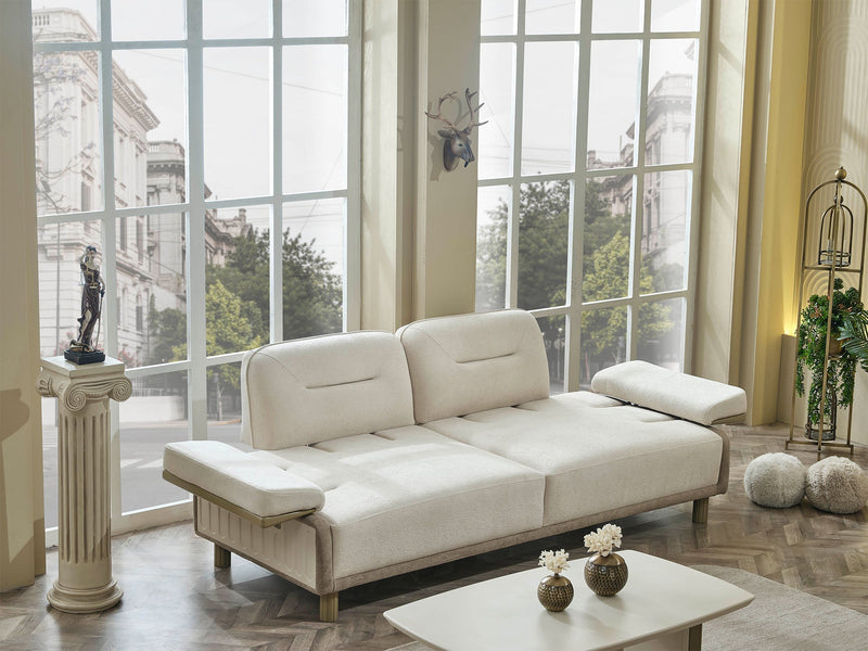 Verona Convertible Loveseat in Cream - 200-MAX-VER-GIR03-GIR05-2