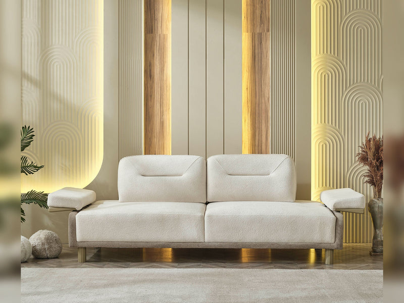 Verona Convertible Loveseat in Cream - 200-MAX-VER-GIR03-GIR05-2