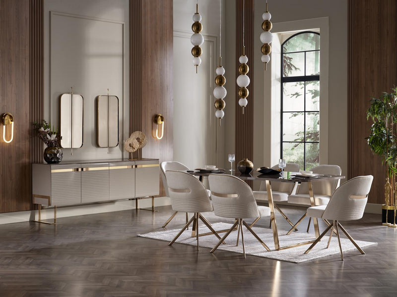 Veronica Dining Chair (6345) 2Pcs - Metal Leg - DMV FurnitureDining Chair