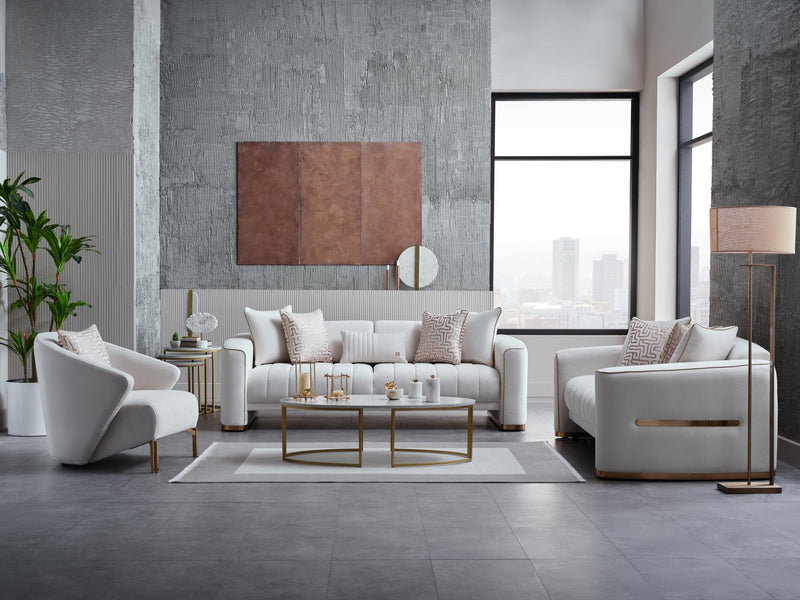 Veronica Sleeper (Merit Cream) Living Room Set - DMV FurnitureLiving Room Set
