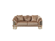 Versace 3-pieces (Sofa & Loveseat & Chair) Livingroom Set Beige in Beige - 101-VER-STAR14240-321